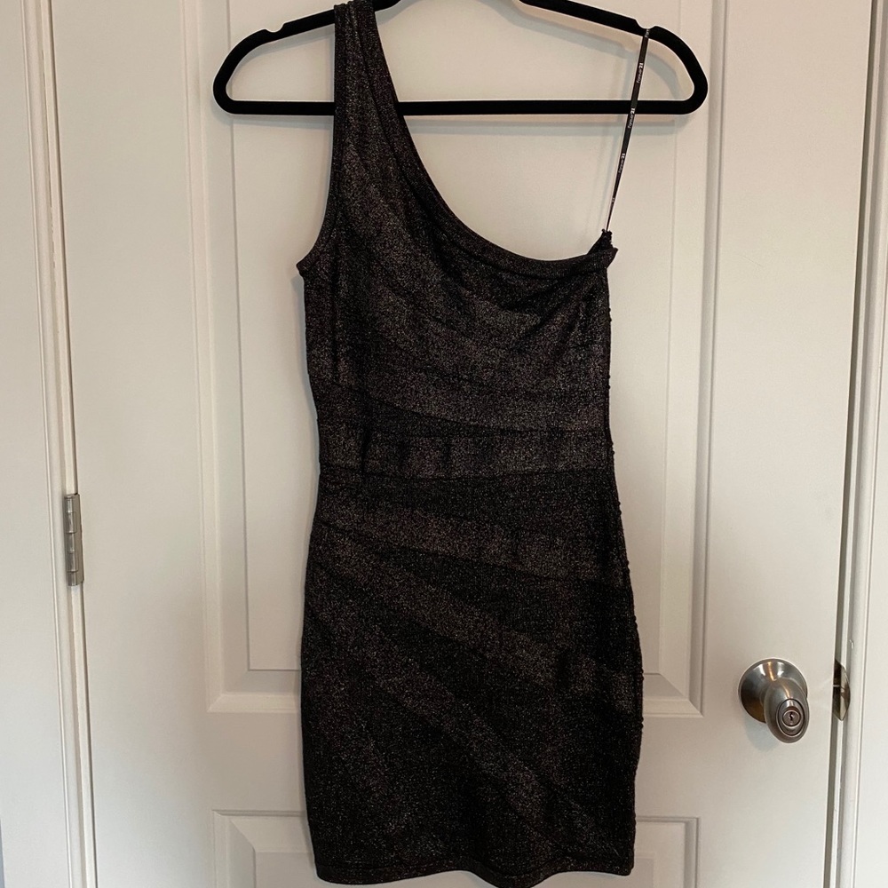 Women’s One-Shoulder Black Cocktail Dress Small